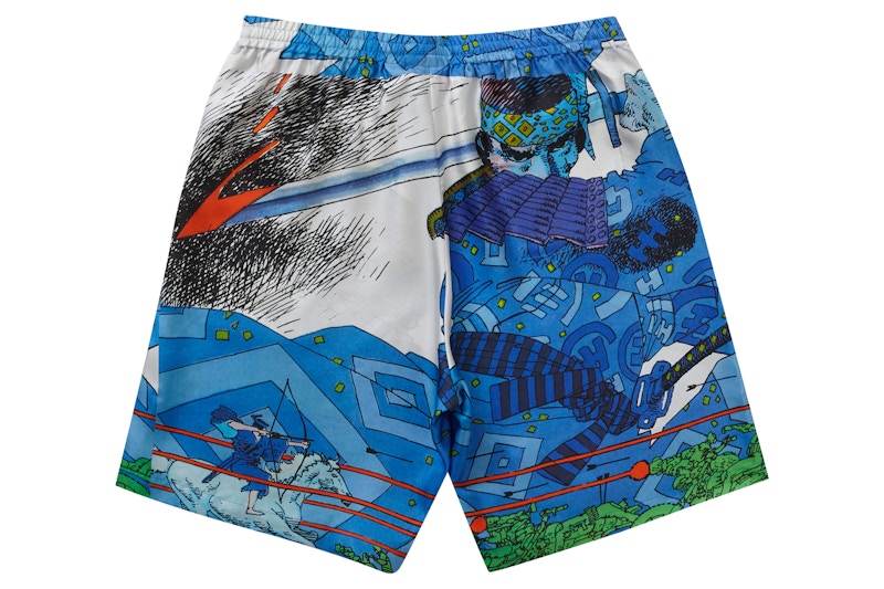 Order 至高浪人藍色絲質短褲