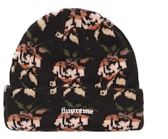 Supreme Rose Jacquard Beanie Black Supreme Rose Jacquard Beanie Black
