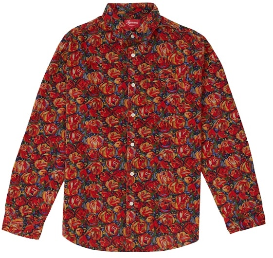 supreme-roses-corduroy-shirt-red