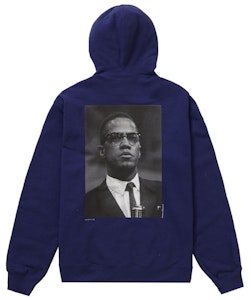 Supreme Roy DeCarava Malcolm X Baju Hooded Navy Pudar Buy Supreme Roy DeCarava Malcolm X Baju Hooded Navy Pudar