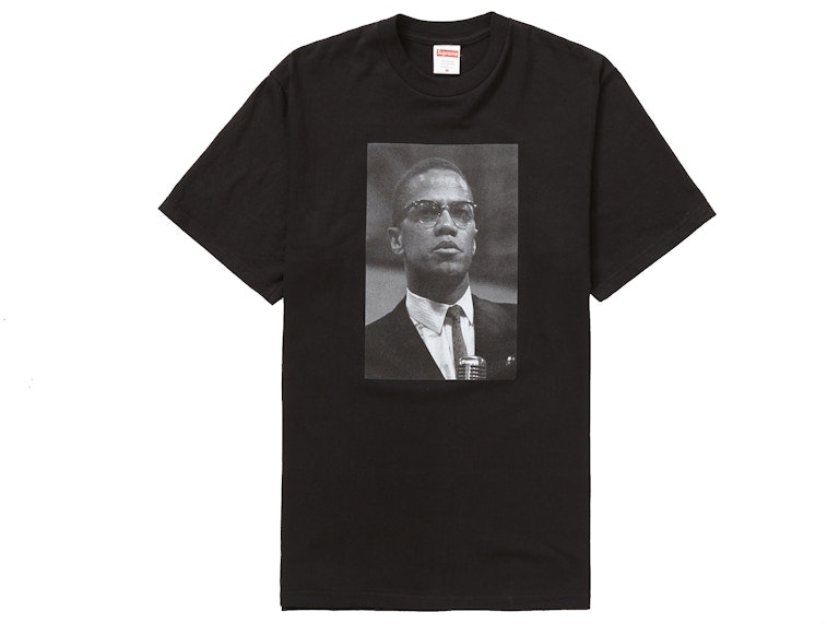 supreme-roy-de-carava-malcolm-x-tee-black
