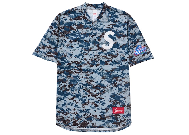Supreme S Logo Baseball Henley (SS25) Digi Camo