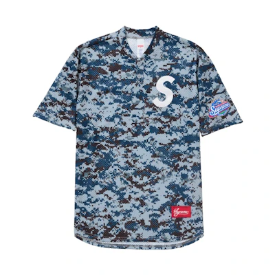 Supreme S Logo Baseball Henley (SS25) Digi Camo