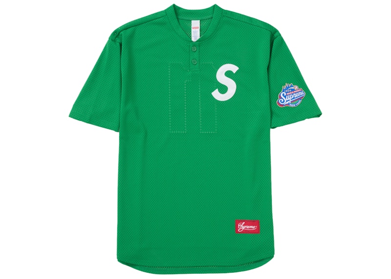 Supreme S Logo Baseball Henley (SS25) Green