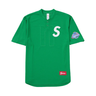 Supreme S Logo Baseball Henley (SS25) Green