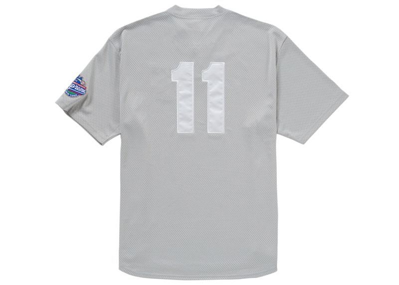 Order Supreme S Logo Baseball Henley Abu-Abu.