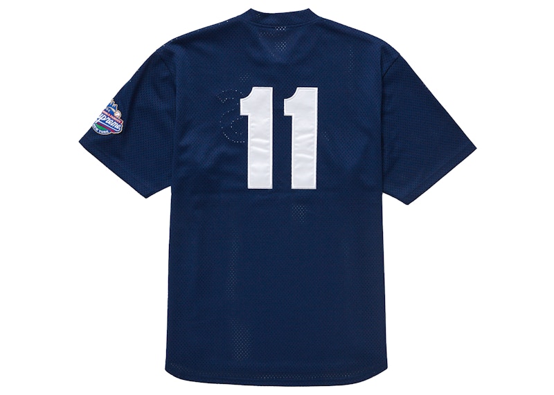 Order Supreme S Logo Baseball Henley Biru Navy