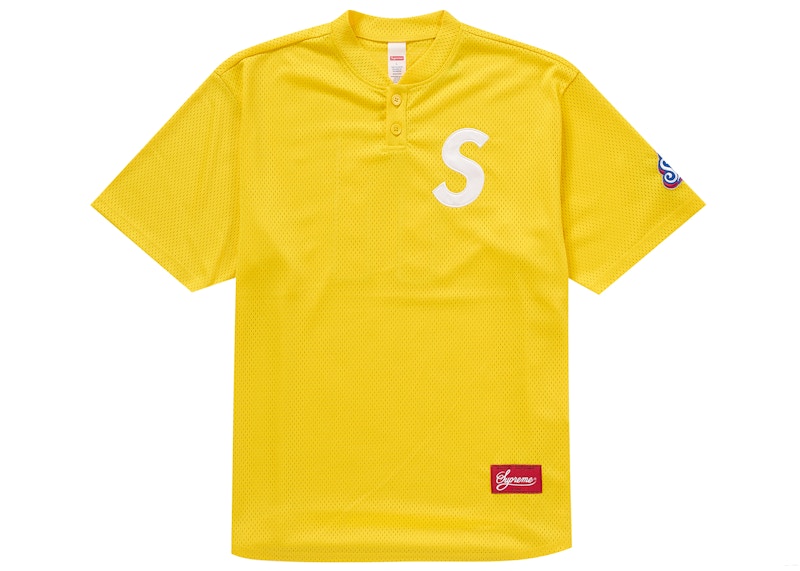 Supreme S Logo Baseball Henley Yellow