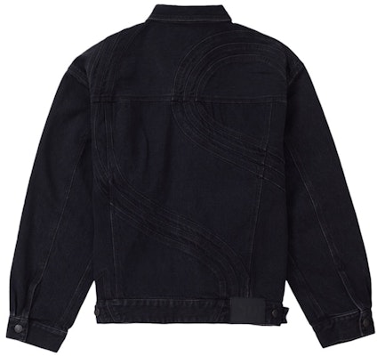 Supreme S Logo Denim Trucker Jacket Washed Black Order Supreme S Logo Denim Trucker Jacket Washed Black