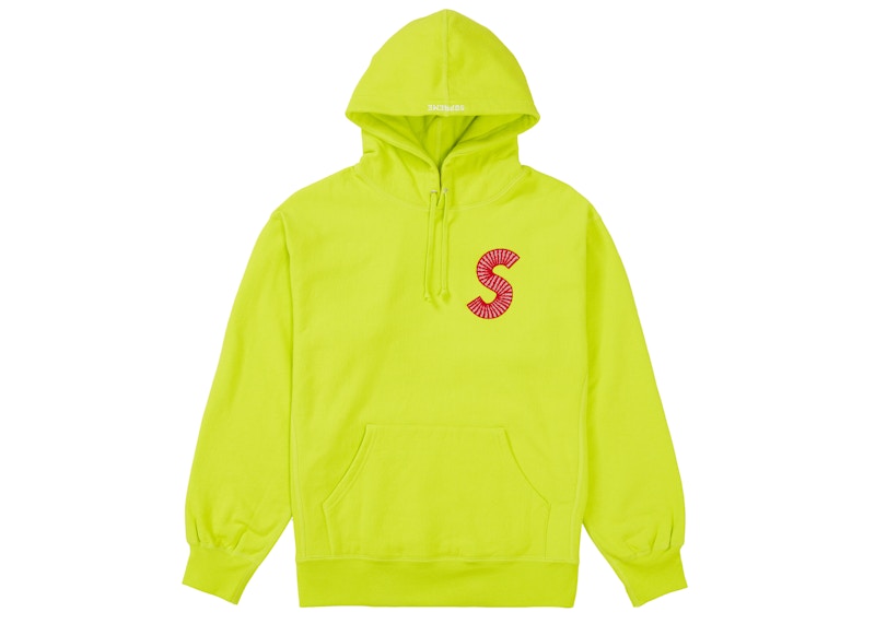 Supreme S Logo Hooded Sweatshirt (FW20) Acid Green