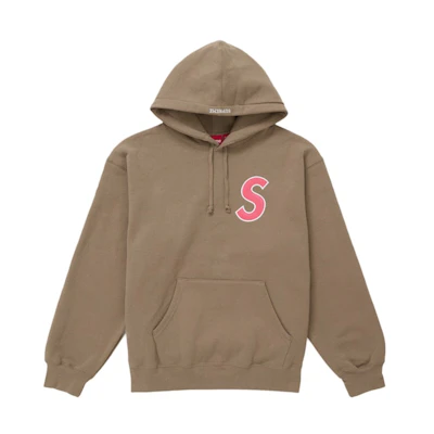 Supreme S Logo Hooded Sweatshirt (SS25) Dusty Brown