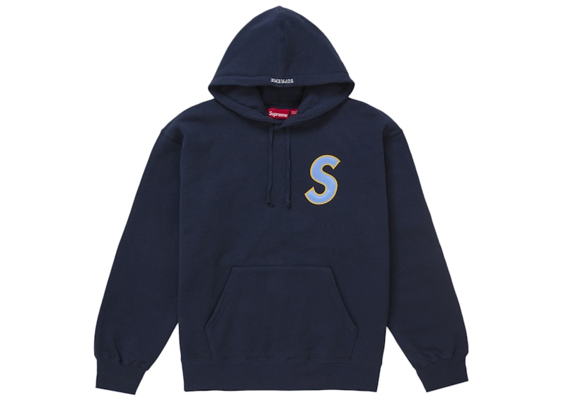 Supreme S Logo Hooded Sweatshirt (SS25) Navy