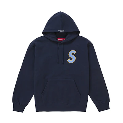Supreme S Logo Hooded Sweatshirt (SS25) Navy