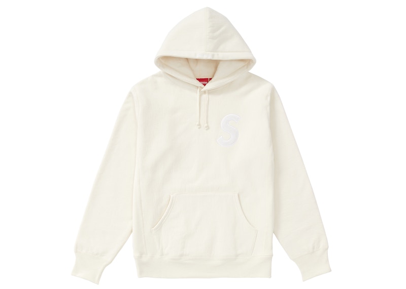 Supreme S Logo Hooded Sweatshirt Natural