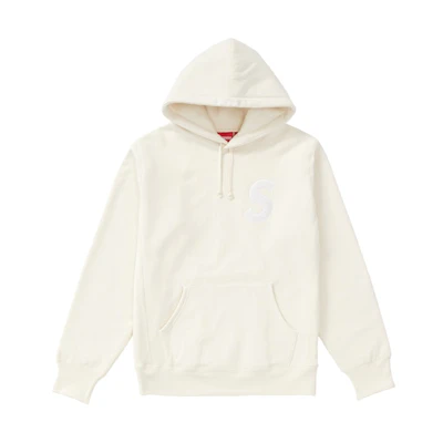 Supreme S Logo Hooded Sweatshirt Natural