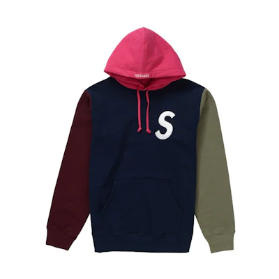 Supreme S Logo Hooded Sweatshirt Navy