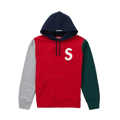 Supreme S Logo Hooded Sweatshirt Red