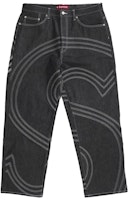 Supreme S Logo Rigid Baggy Jean Black Supreme S Logo Rigid Baggy Jean Black