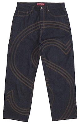 Supreme S標誌寬鬆牛仔褲 硬挺靛藍 Buy Supreme S標誌寬鬆牛仔褲 硬挺靛藍