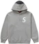 Buy Supreme S Logo Split Hooded Sweatshirt Heather Grey