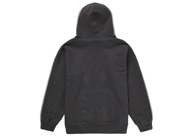 Order Supreme S Logo Split Hooded Sweatshirt Heather Grey