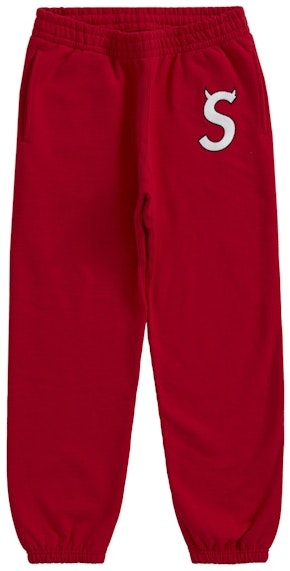 supreme-s-logo-sweatpant-fw-22-red