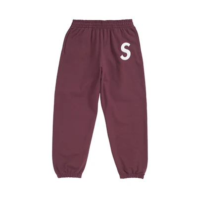 Supreme S Logo Sweatpant (FW24) Maroon