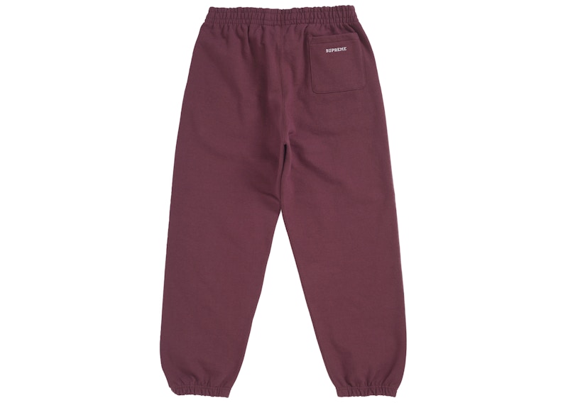 Order Seluar Sweat Supreme S Logo (FW24) Merah Maroon