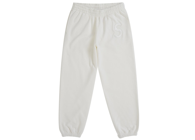 Supreme S Logo Sweatpant (FW25) White