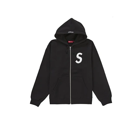 Supreme S Logo Zip Up Hooded Sweatshirt (FW24) Black