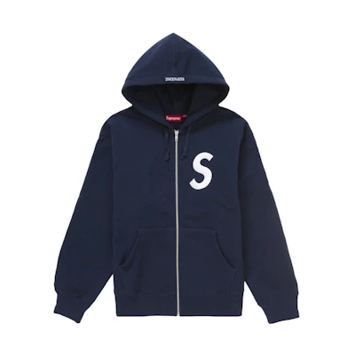 Supreme S Logo Zip Up Hooded Sweatshirt (FW24) Navy
