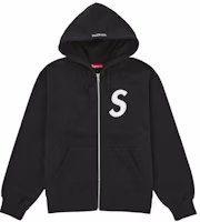 Supreme S Logo Zip Up Hooded Sweatshirt (FW25) Black Supreme S Logo Zip Up Hooded Sweatshirt (FW25) Black