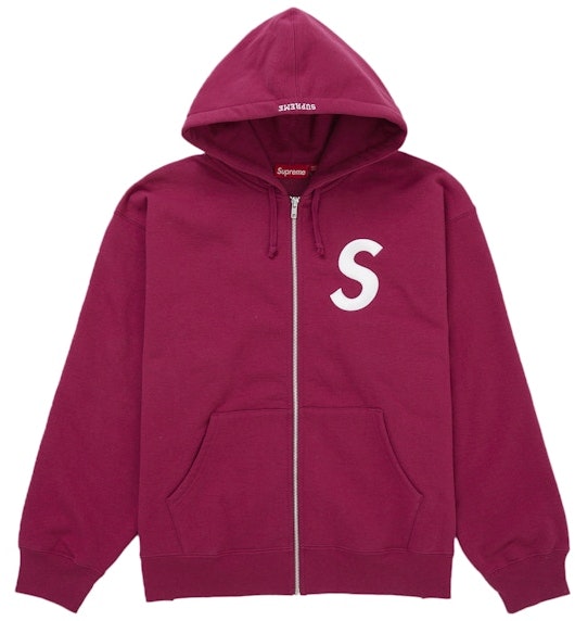 supreme-s-logo-zip-up-hooded-sweatshirt-fw-25-red