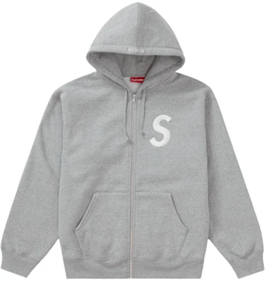 Supreme S标志拉链连帽卫衣浅灰色 Buy Supreme S标志拉链连帽卫衣浅灰色