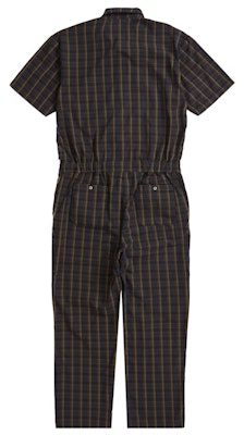 Supreme S/S Coverall Navy Plaid Order Supreme S/S Coverall Navy Plaid