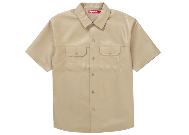 Buy Supreme Tonal Monogram Silk S/S Shirt 'Tan' - Novelship