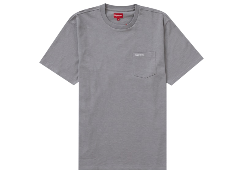 Buy Supreme S/S Pocket Tee (FW22) Grey - Novelship
