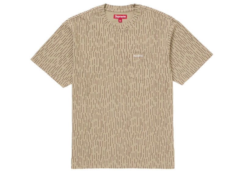 Supreme S/S Pocket Tee (FW24) Tan Raindrop