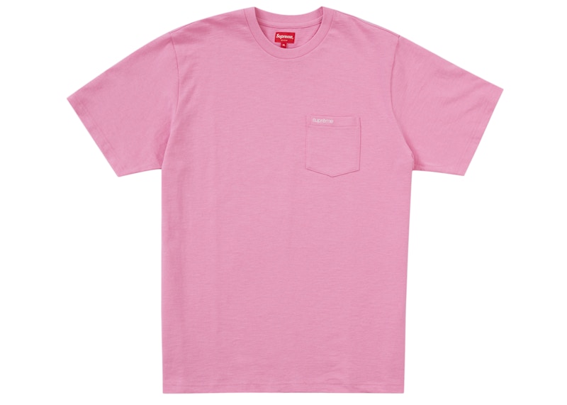 Buy シュプリーム S/S ポケットTシャツ (SS22) ブライトピンク
