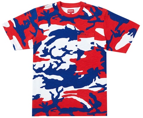 Supreme S/S Pocket Tee (SS22) 'Red Camo' Buy Supreme S/S Pocket Tee (SS22) 'Red Camo'