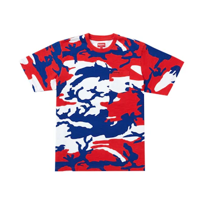 Supreme S/S Pocket Tee (SS22) 'Red Camo'
