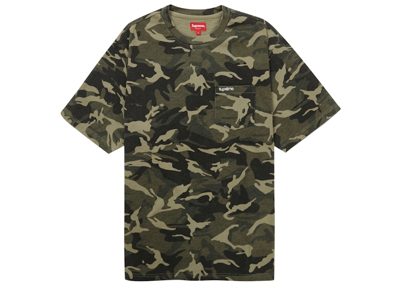 Supreme S/S Pocket Tee (SS23) Olive Camo