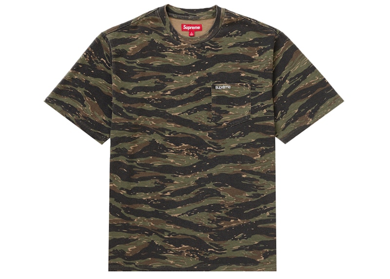 Supreme S/S Pocket Tee (SS24) Tiger Camo