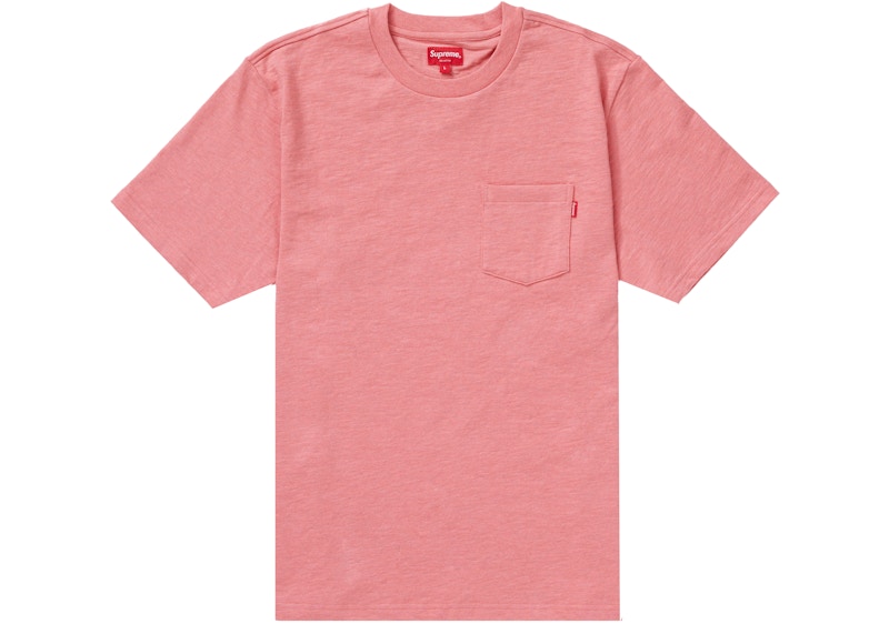Buy 슈프림 S/S 포켓 티셔츠 헤더 코랄