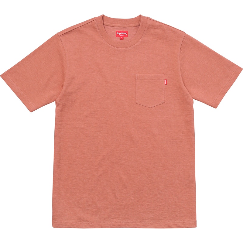 Buy Supreme短袖口袋T恤深玫瑰色