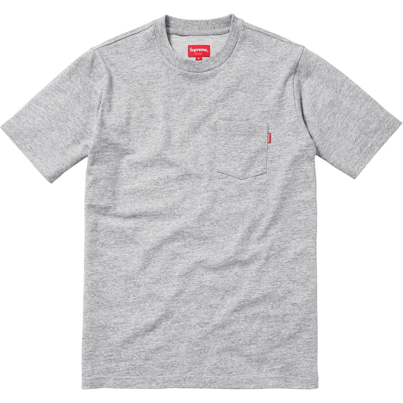 Buy Supreme Baju Poket Lengan Pendek Heather Grey