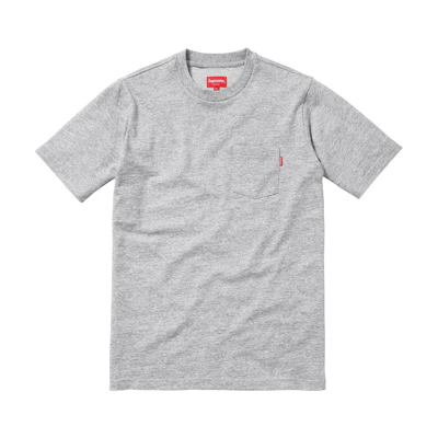Supreme S/S Pocket Tee Heather Grey