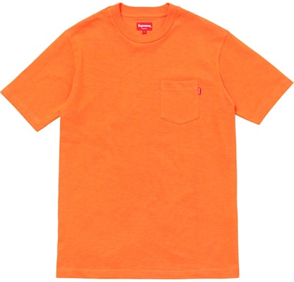 Supreme S/S Pocket Tee Heather Orange Buy Supreme S/S Pocket Tee Heather Orange