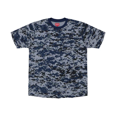 Supreme S/S Pocket Tee Navy Digi Camo