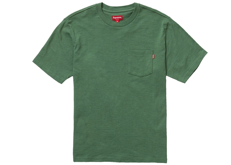 Buy Supreme 短袖口袋T恤 橄榄绿